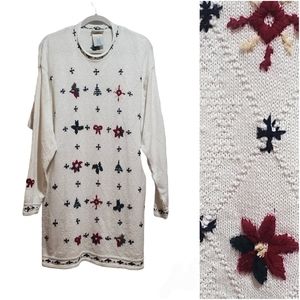 Northern Reflections Lightweight Holiday Knit Longline Tunic Sweater